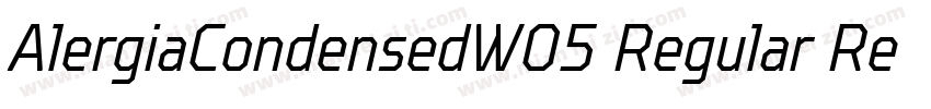 AlergiaCondensedW05 Regular Regular字体转换